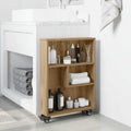 vidaXL Aufbewahrungswagen Schmal Artisan-Eiche 48x13x68 Holzwerkstoff