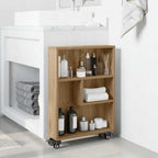vidaXL Aufbewahrungswagen Schmal Artisan-Eiche 48x13x68 Holzwerkstoff