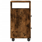 vidaXL Badschrank Schmal mit Rollen Räuchereiche Holzwerkstoff