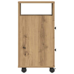 vidaXL Badschrank Schmal mit Rollen Artisan-Eiche Holzwerkstoff