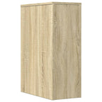 vidaXL Badschrank Schmal mit Rollen Sonoma-Eiche Holzwerkstoff