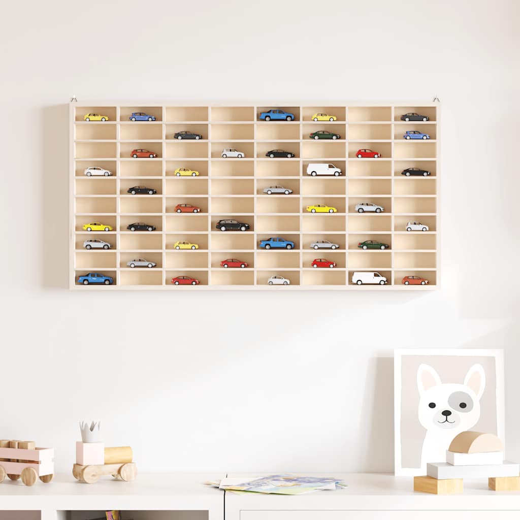vidaXL Sammlervitrine aus Holz mit 80 Fächern 80x4,5x40,5cm