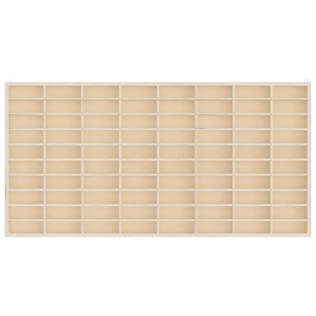 vidaXL Sammlervitrine aus Holz mit 80 Fächern 80x4,5x40,5cm