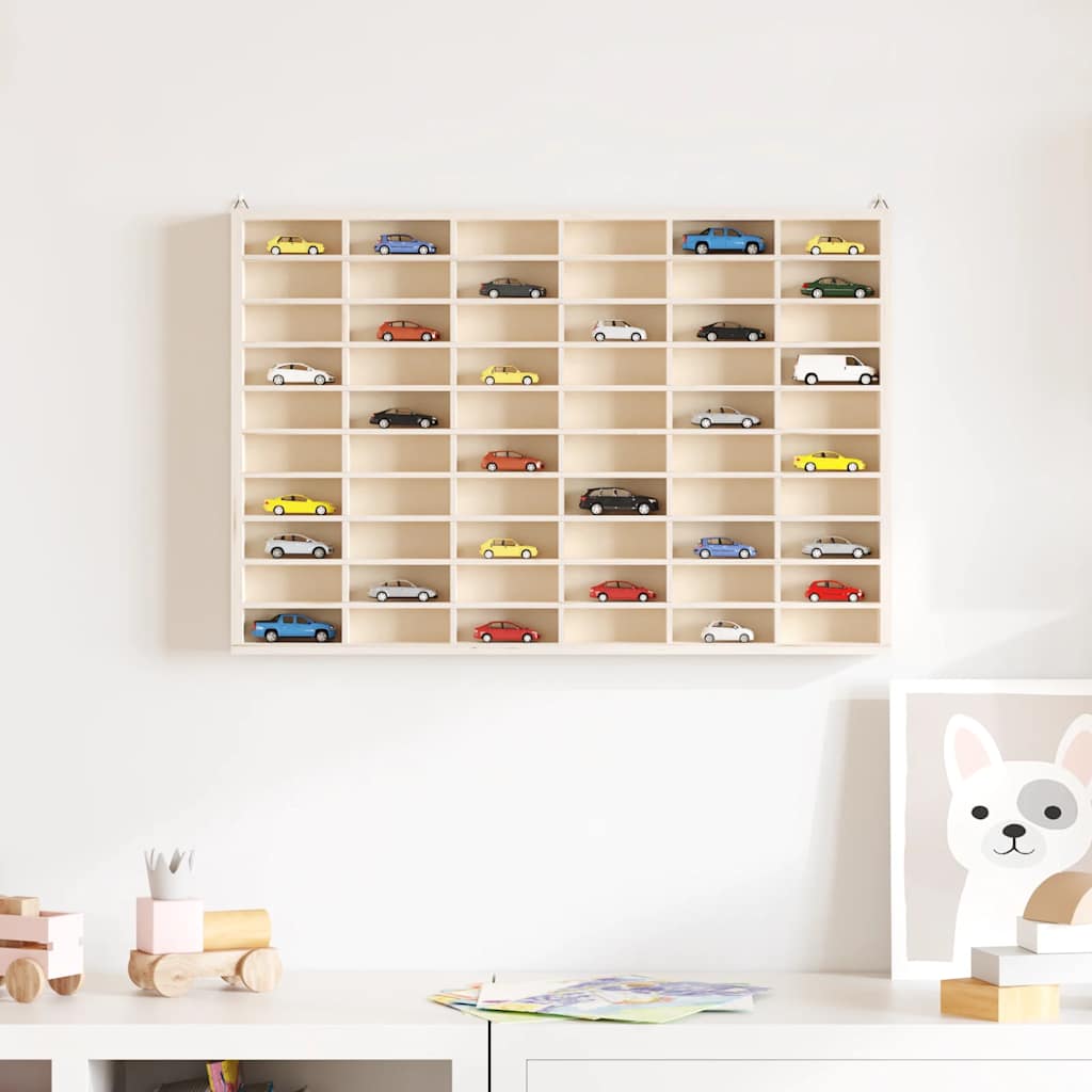 vidaXL Sammlervitrine aus Holz mit 60 Fächern 60 x 4,5 x 40,5 cm