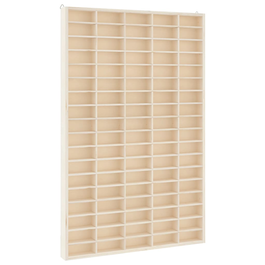 vidaXL Sammlervitrine aus Holz mit 90 Fächern 50,5 x 4,5 x 79 cm
