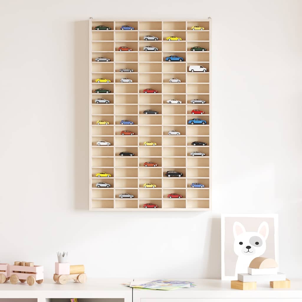 vidaXL Sammlervitrine aus Holz mit 90 Fächern 50,5 x 4,5 x 79 cm
