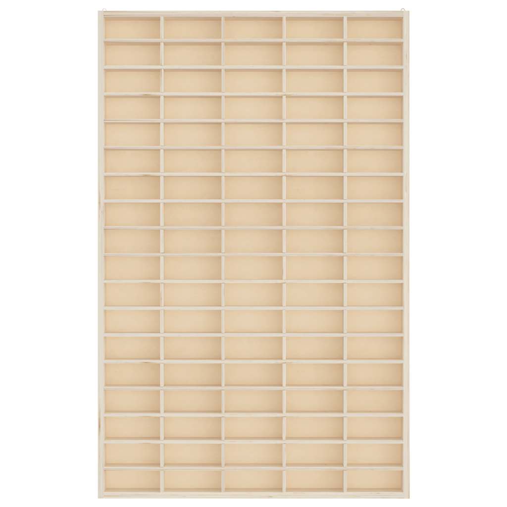 vidaXL Sammlervitrine aus Holz mit 90 Fächern 50,5 x 4,5 x 79 cm