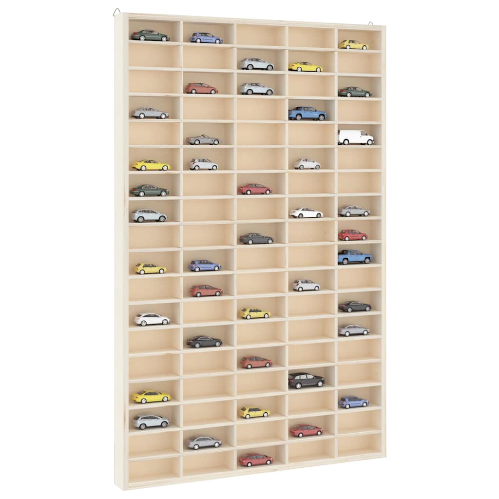 vidaXL Sammlervitrine aus Holz mit 90 Fächern 50,5 x 4,5 x 79 cm