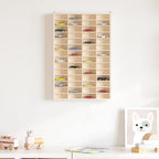 vidaXL Sammlervitrine aus Holz mit 56 Fächern 40 x 4,5 x 60 cm