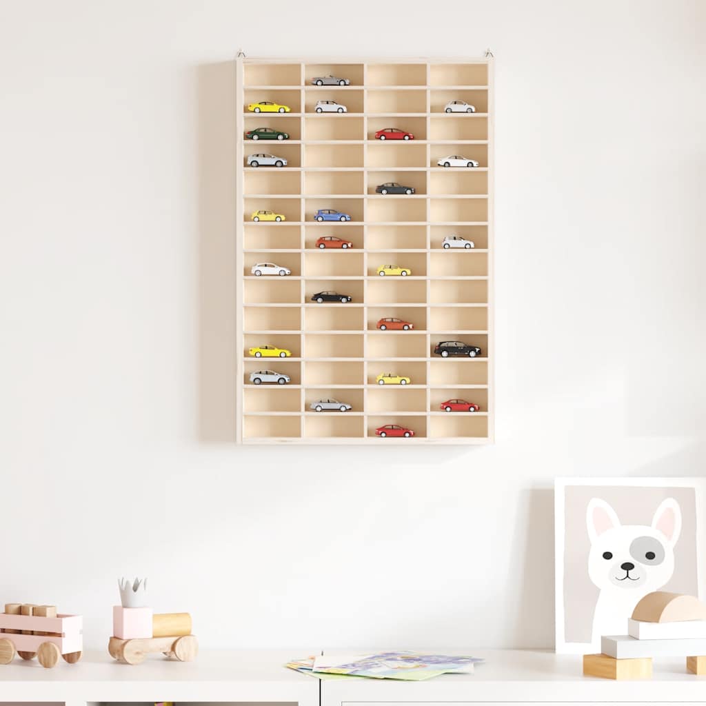 vidaXL Sammlervitrine aus Holz mit 56 Fächern 40 x 4,5 x 60 cm
