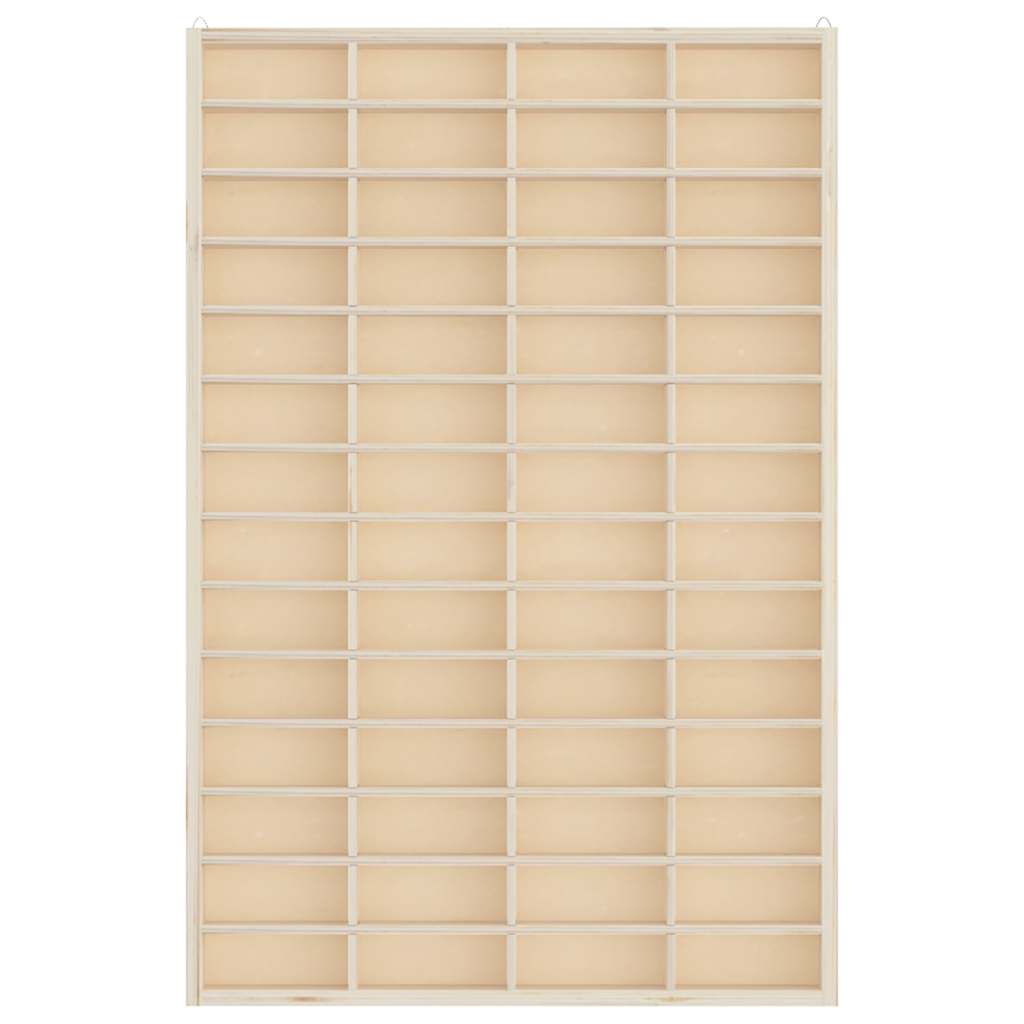 vidaXL Sammlervitrine aus Holz mit 56 Fächern 40 x 4,5 x 60 cm