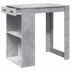 vidaXL Bartisch Betongrau 102x70x103,5 cm Holzwerkstoff
