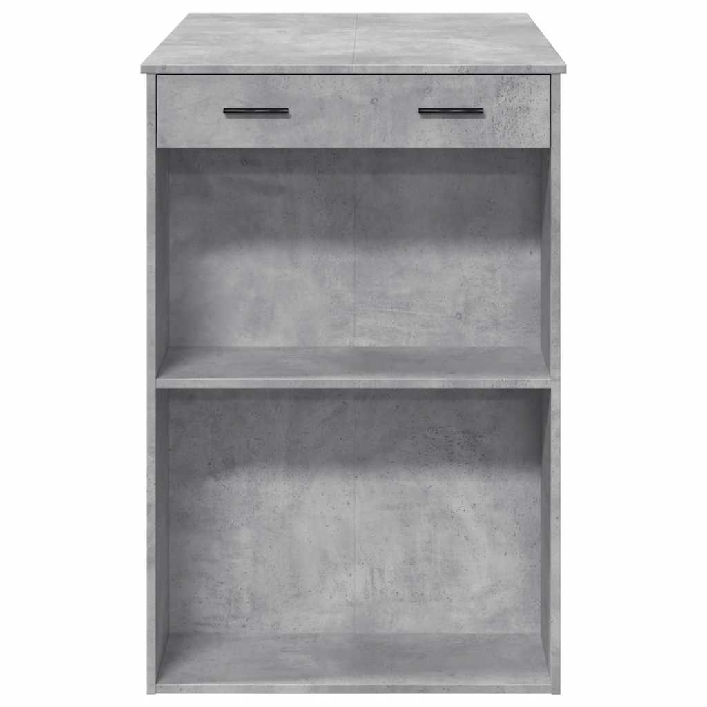 vidaXL Bartisch Betongrau 102x70x103,5 cm Holzwerkstoff