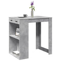 vidaXL Bartisch Betongrau 102x70x103,5 cm Holzwerkstoff