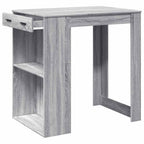 vidaXL Bartisch Grau Sonoma 102x70x103,5 cm Holzwerkstoff