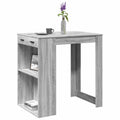 vidaXL Bartisch Grau Sonoma 102x70x103,5 cm Holzwerkstoff