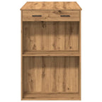 vidaXL Bartisch Artisan-Eiche 102x70x103,5 cm Holzwerkstoff