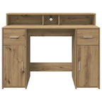 vidaXL LED-Schreibtisch Artisan-Eiche 120x55x91 cm Holzwerkstoff