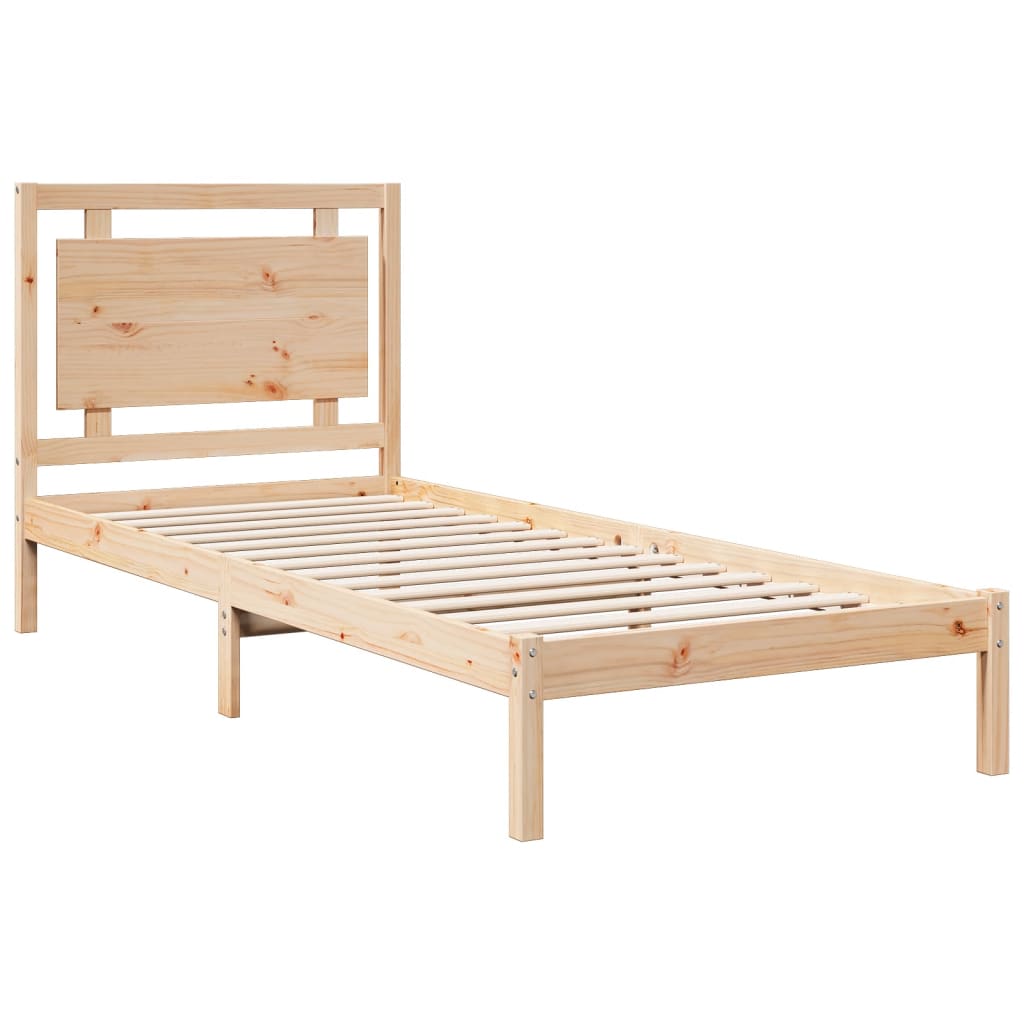 vidaXL Massivholzbett Extra Lang ohne Matratze 100x210 cm