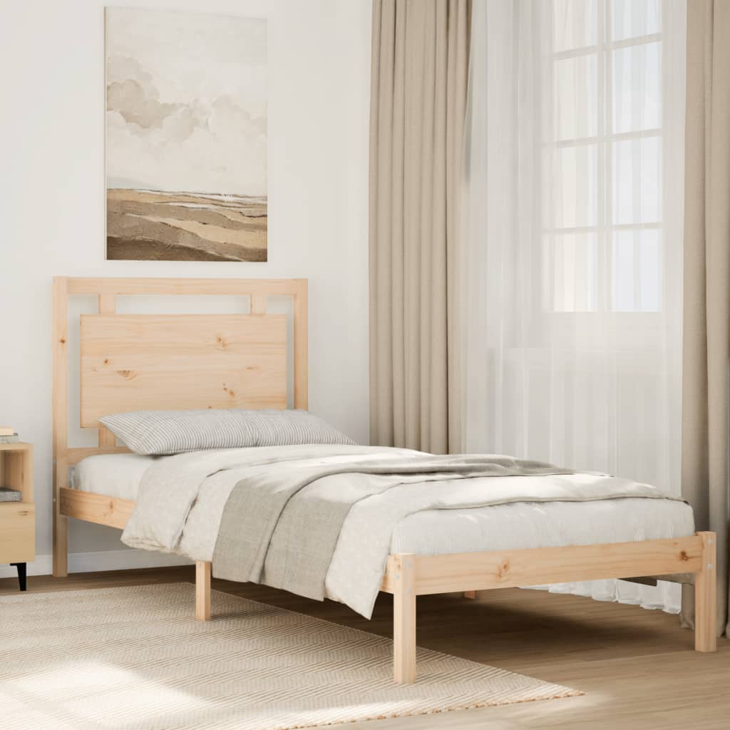 vidaXL Massivholzbett Extra Lang ohne Matratze 100x210 cm