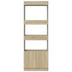 vidaXL Highboard 63x33x180 cm Sonoma-Eiche Holzwerkstoff