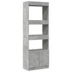 vidaXL Highboard 63x33x180 cm Betongrau Holzwerkstoff