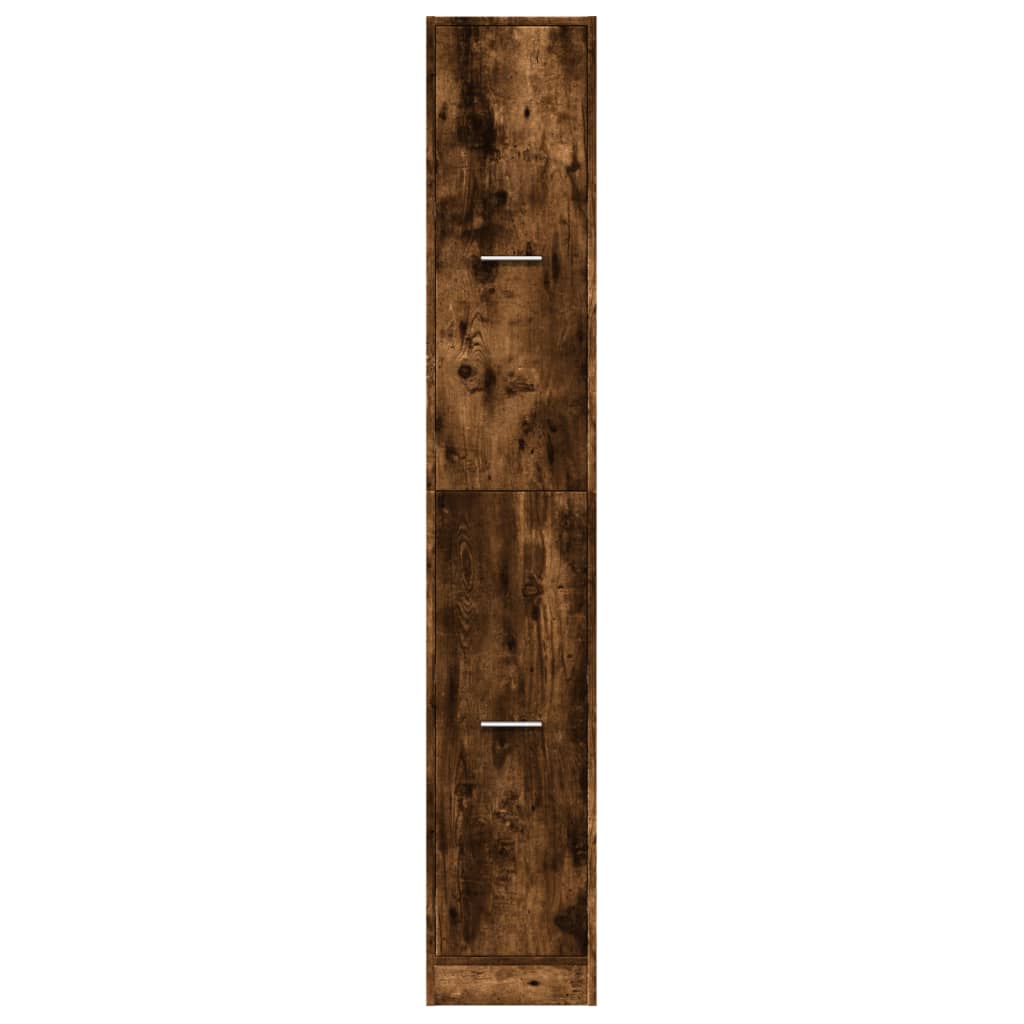 vidaXL Apothekerschrank Räuchereiche 30x41x174,5 cm Holzwerkstoff