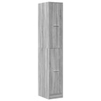 vidaXL Apothekerschrank Grau Sonoma 30x41x174,5 cm Holzwerkstoff