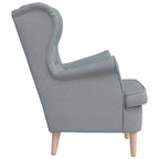 vidaXL Sessel Hellgrau 74x84x100 cm Stoff