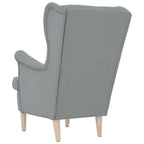 vidaXL Sessel Hellgrau 74x84x100 cm Stoff
