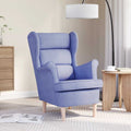 vidaXL Sessel Jeansblau 74x84x100 cm Stoff
