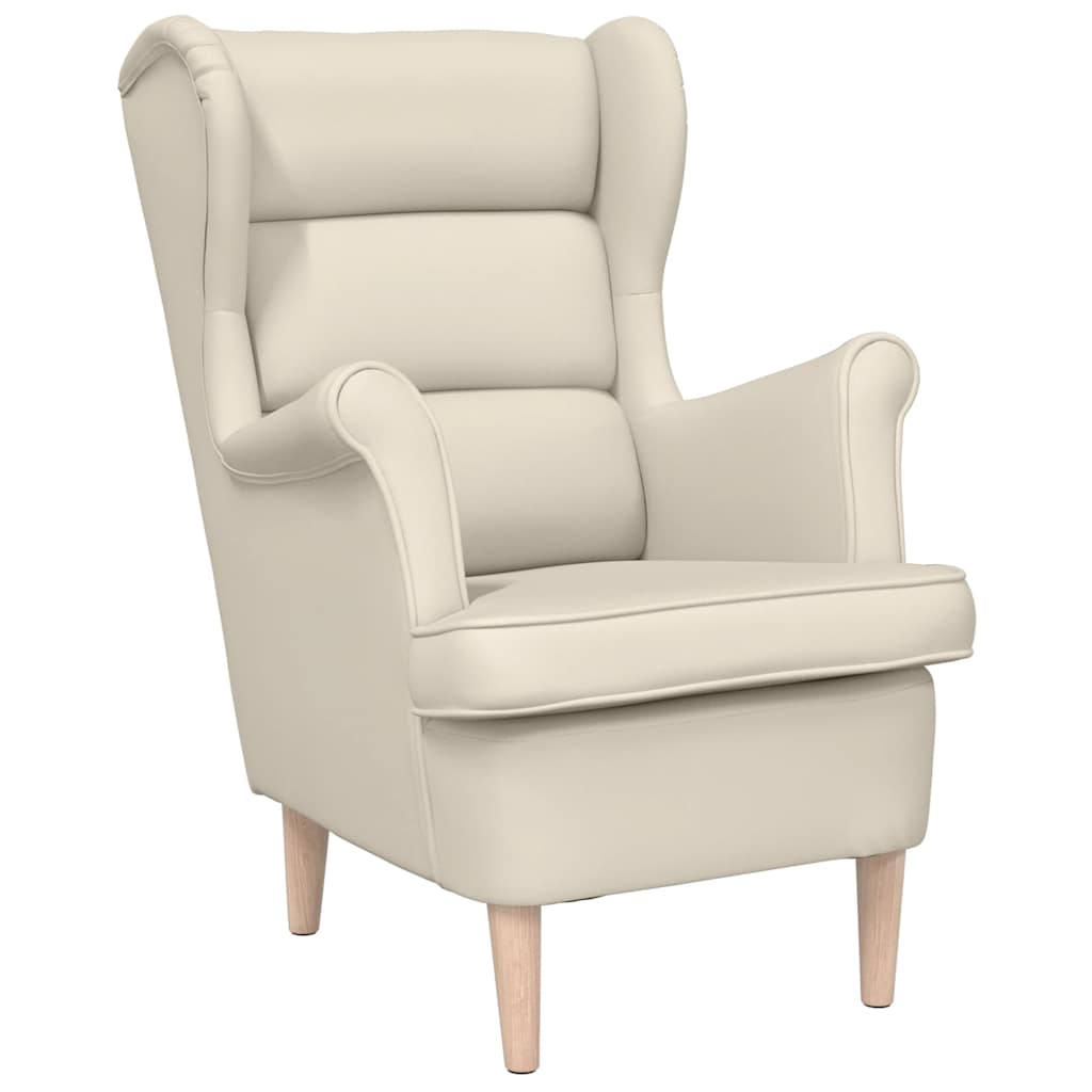 vidaXL Sessel Weiß 74x84x100 cm Leinen