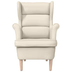 vidaXL Sessel Weiß 74x84x100 cm Leinen