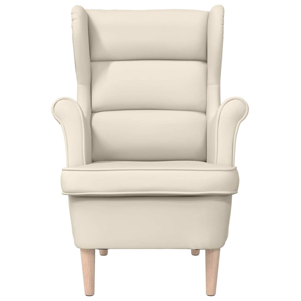 vidaXL Sessel Weiß 74x84x100 cm Leinen
