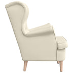 vidaXL Sessel Weiß 74x84x100 cm Leinen