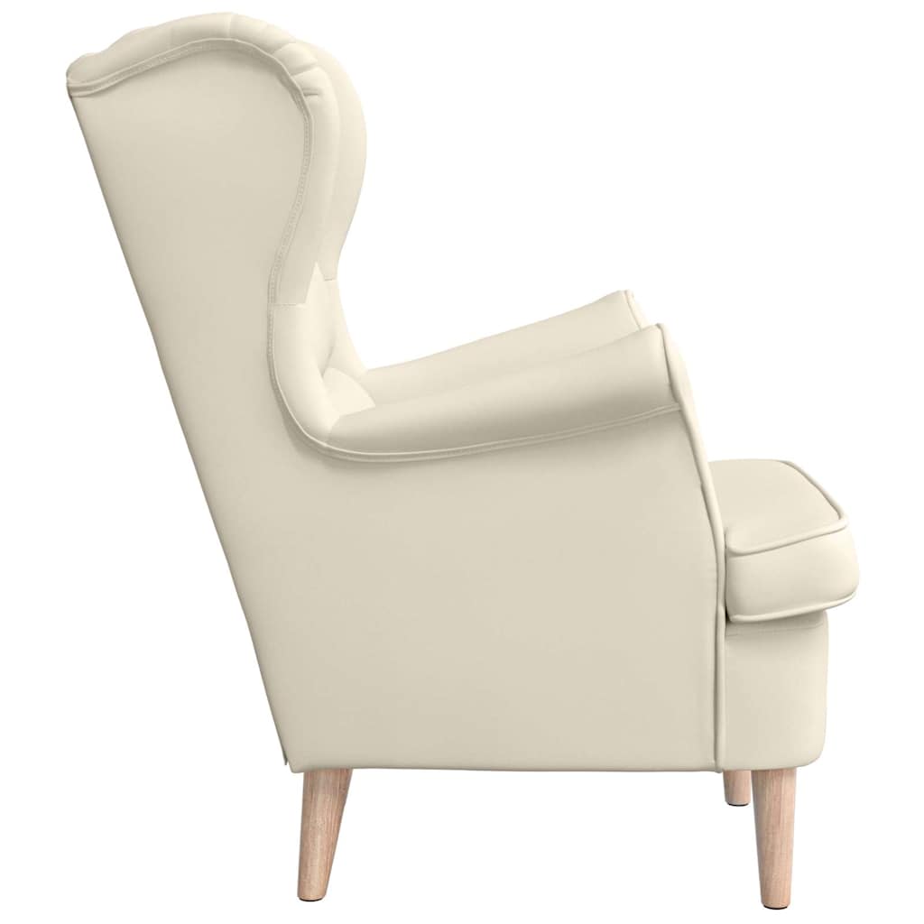 vidaXL Sessel Weiß 74x84x100 cm Leinen