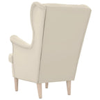 vidaXL Sessel Weiß 74x84x100 cm Leinen