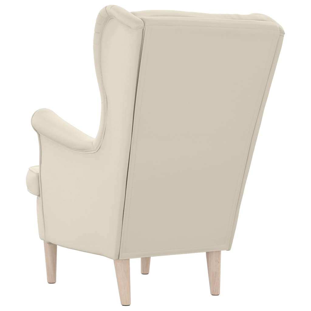 vidaXL Sessel Weiß 74x84x100 cm Leinen