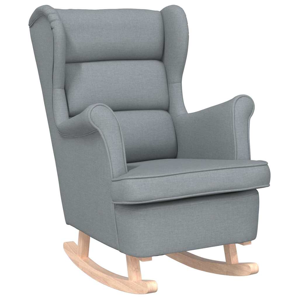 vidaXL Schaukelsessel Hellgrau 74x90x102 cm Stoff
