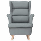 vidaXL Schaukelsessel Hellgrau 74x90x102 cm Stoff