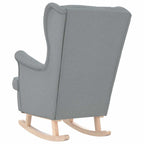 vidaXL Schaukelsessel Hellgrau 74x90x102 cm Stoff