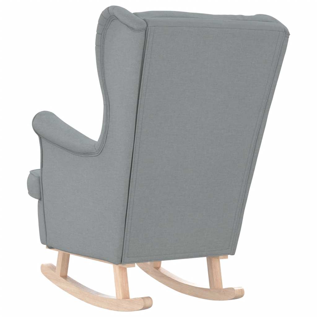 vidaXL Schaukelsessel Hellgrau 74x90x102 cm Stoff