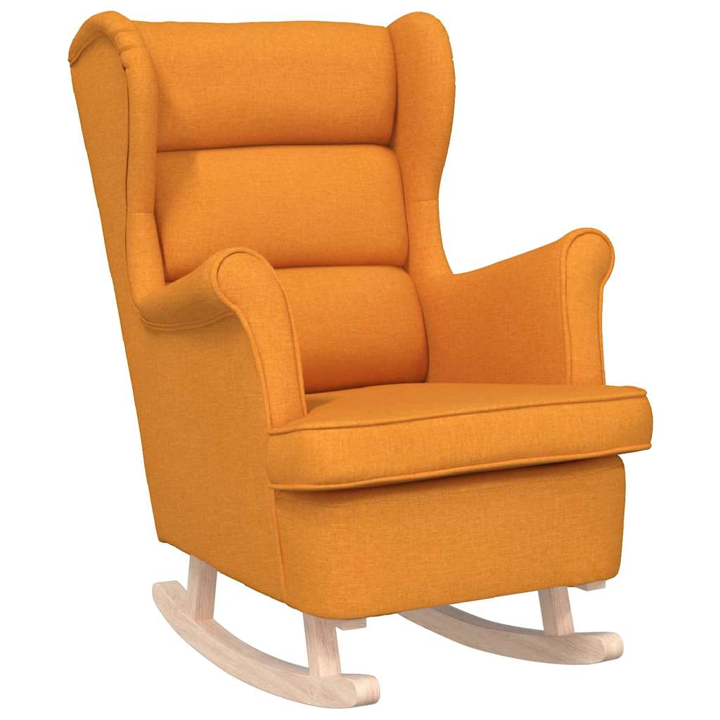vidaXL Schaukelsessel Dunkelgelb 74x90x102 cm Stoff