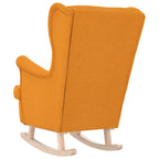 vidaXL Schaukelsessel Dunkelgelb 74x90x102 cm Stoff