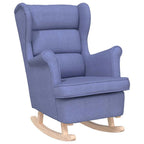 vidaXL Schaukelsessel Jeansblau 74x90x102 cm Stoff
