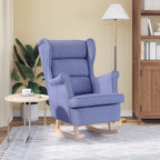 vidaXL Schaukelsessel Jeansblau 74x90x102 cm Stoff