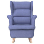 vidaXL Schaukelsessel Jeansblau 74x90x102 cm Stoff