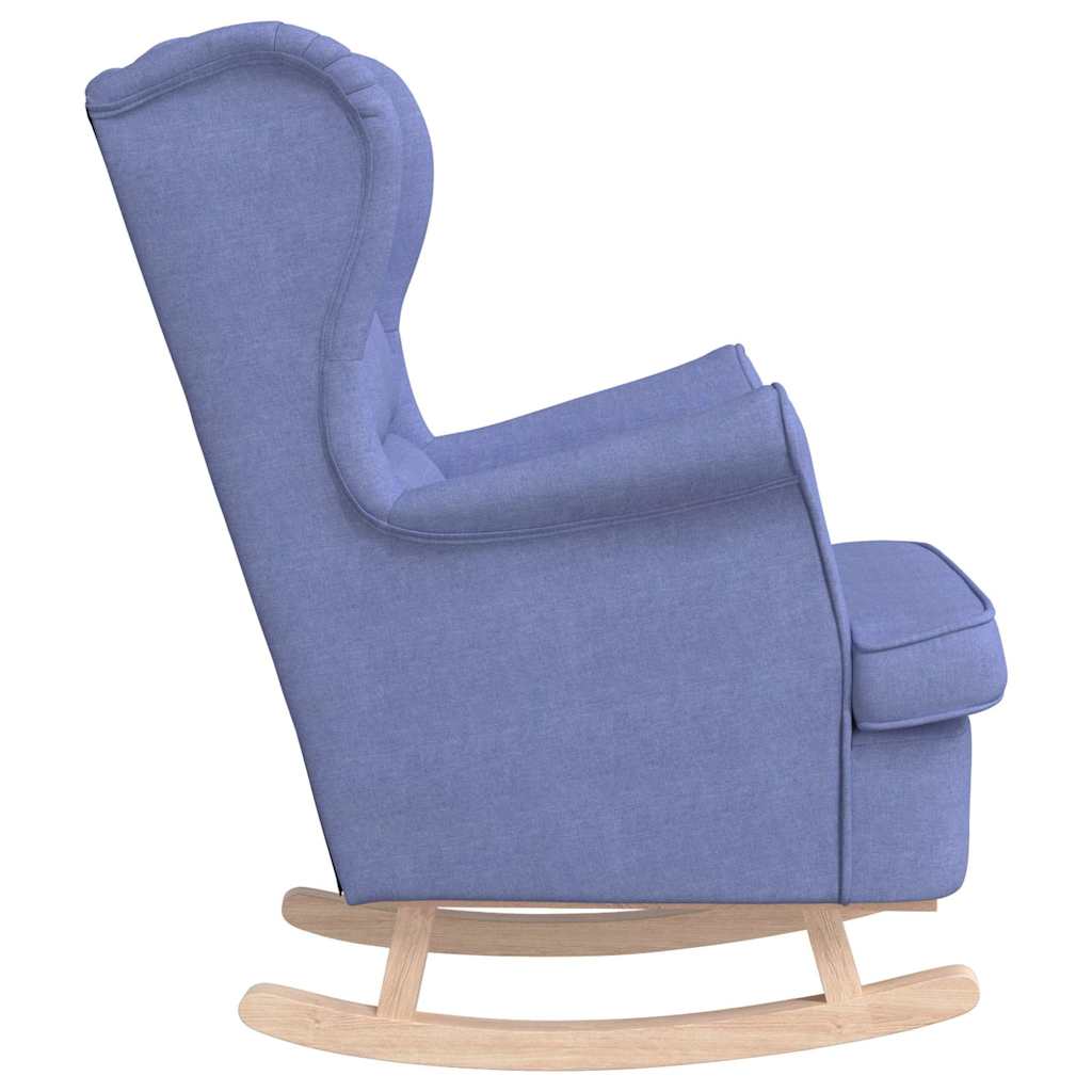 vidaXL Schaukelsessel Jeansblau 74x90x102 cm Stoff