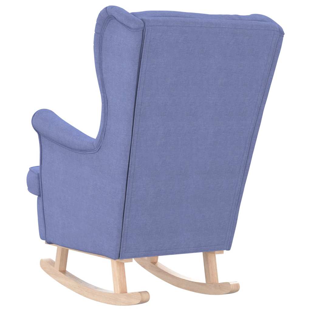 vidaXL Schaukelsessel Jeansblau 74x90x102 cm Stoff