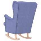 vidaXL Schaukelsessel Jeansblau 74x90x102 cm Stoff